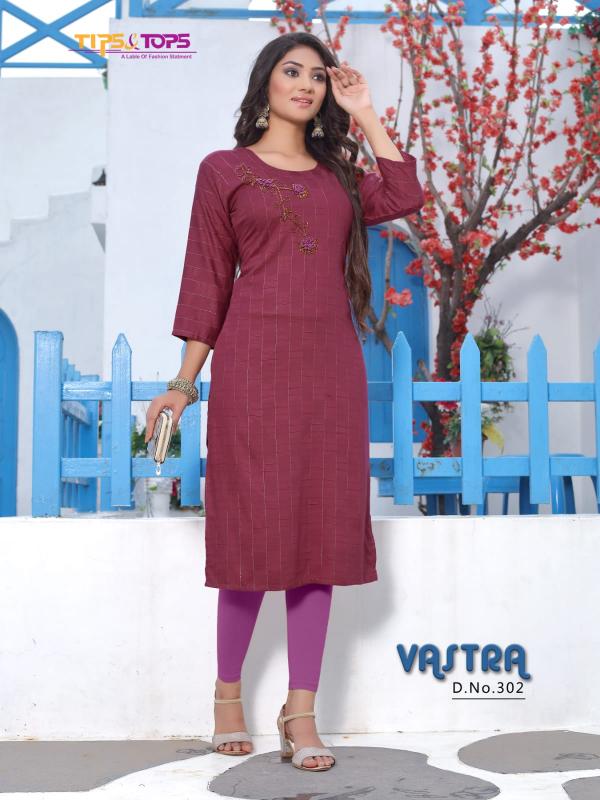 Tips Tops Vastra Vol 3 Rayon Viscos Designer Exclusive Kurti Collection